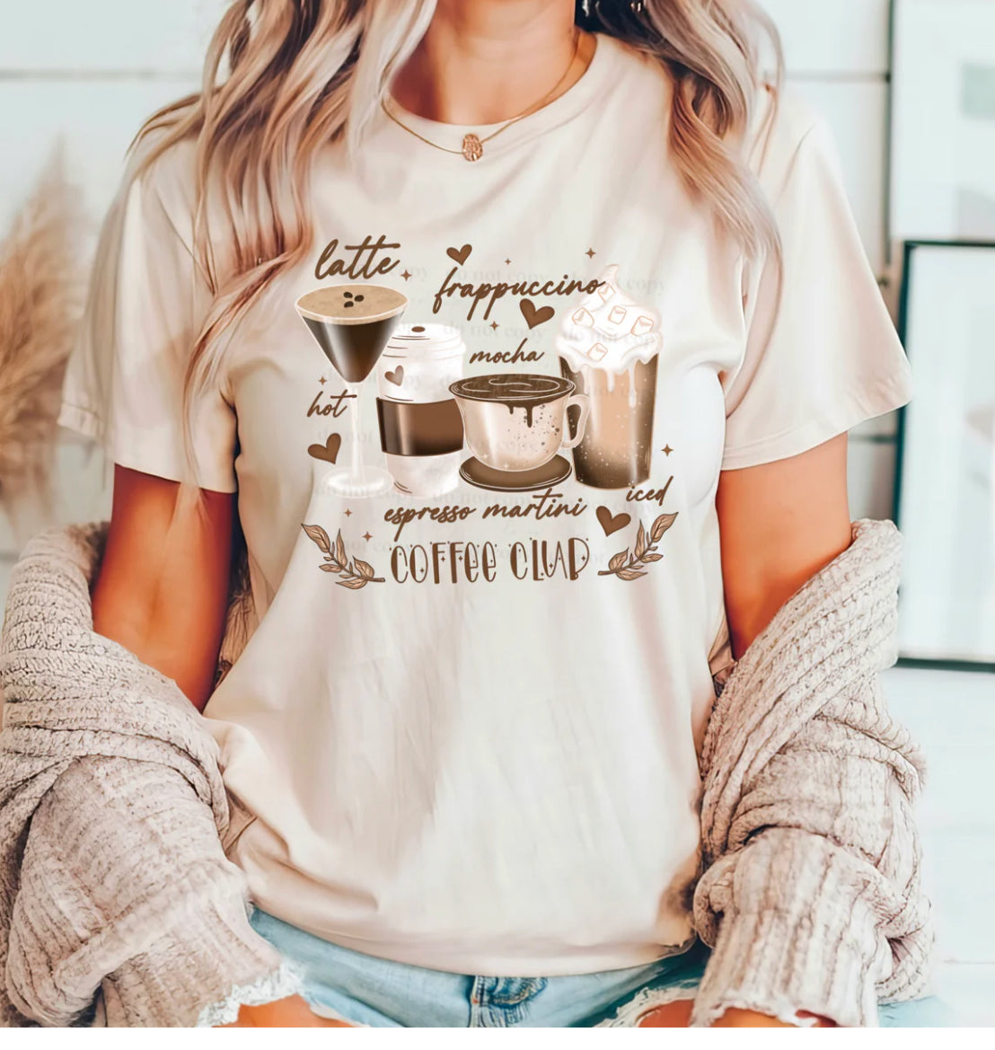 Coffee Club DTF Transfer