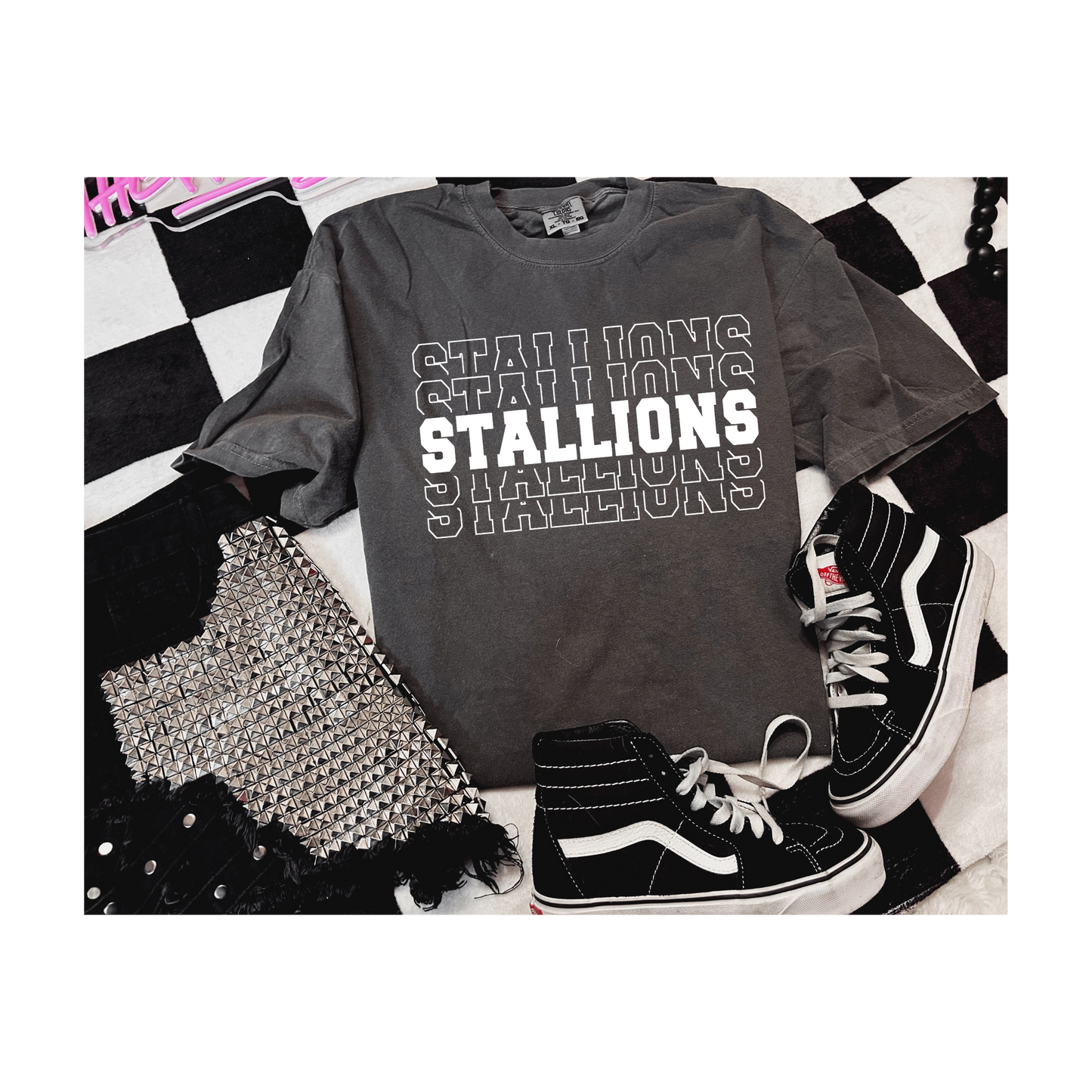 Stallions Stacked DTF Transfer