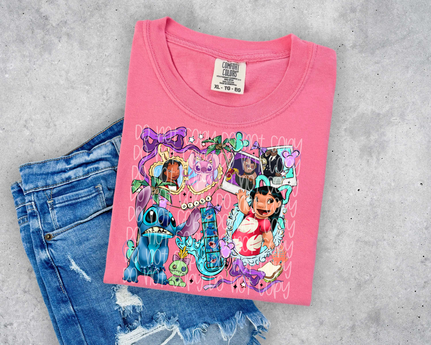 Stitch locket DTF Transfer