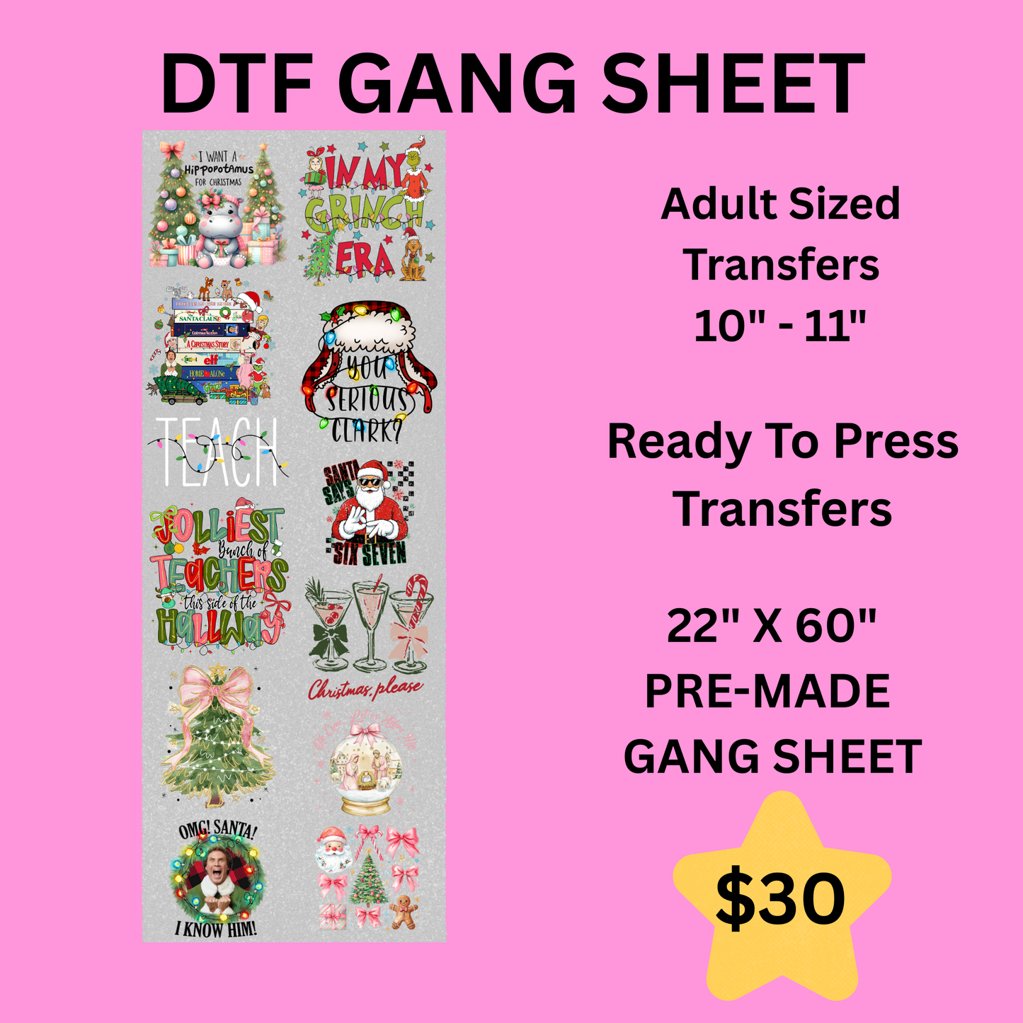 PRE-MADE GANG SHEET 60"