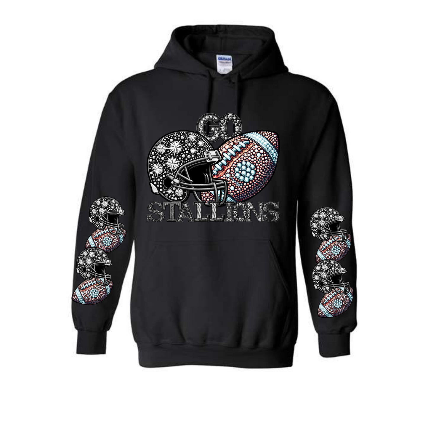 Go Stallions Rhinestone DTF Transfer SLEEVE only