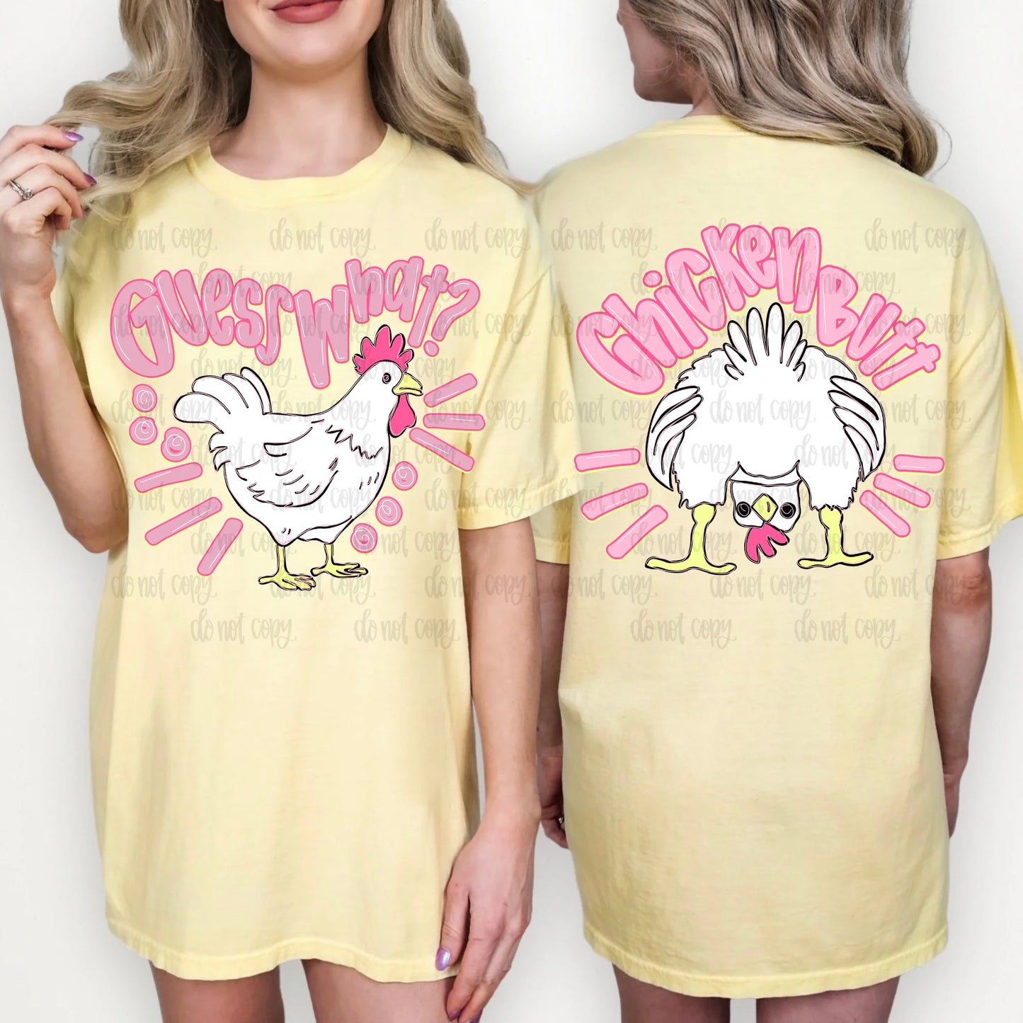 Chicken Butt DTF Transfer (PINK)