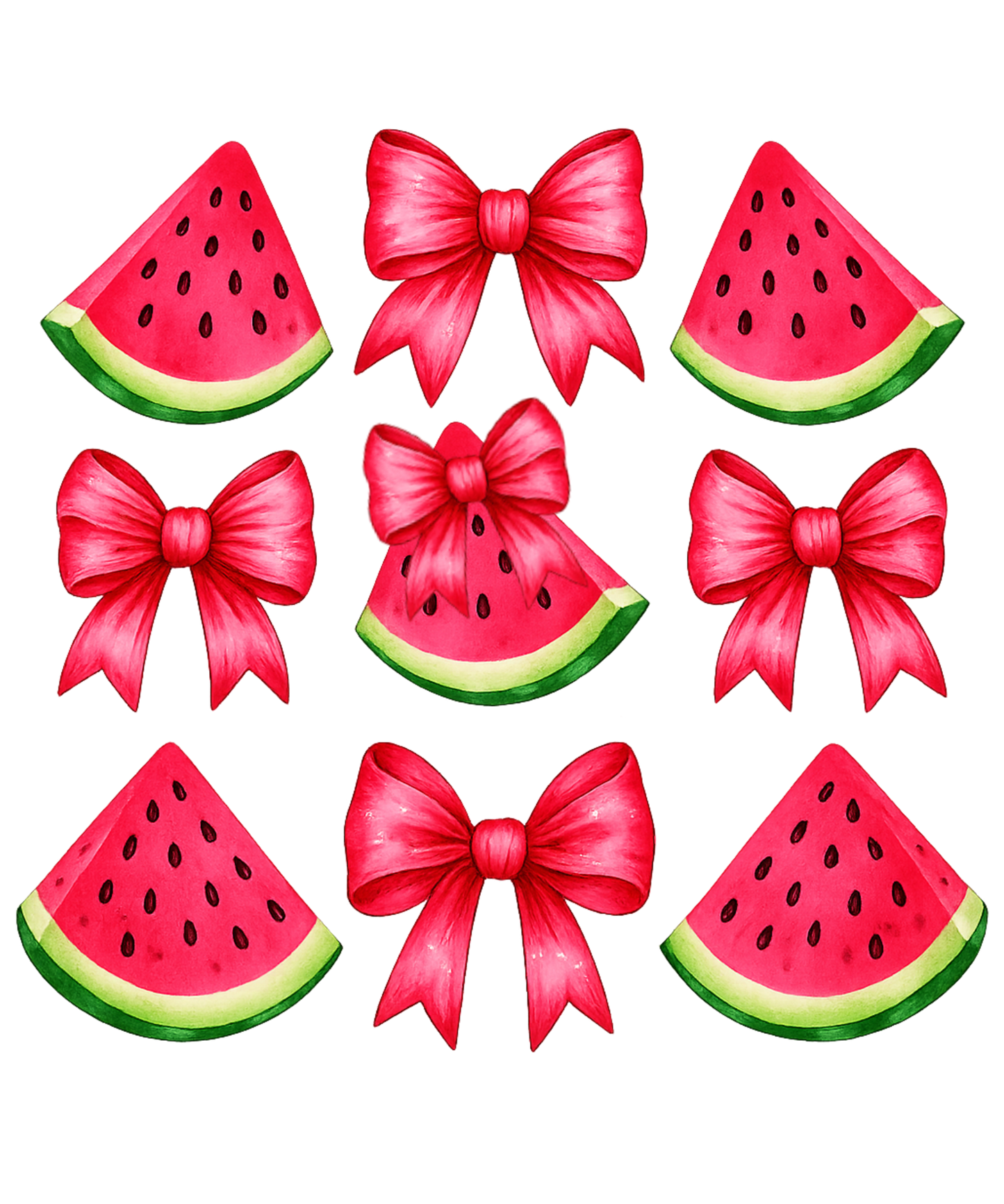 Watermelon Bows- DTF TRANSFER