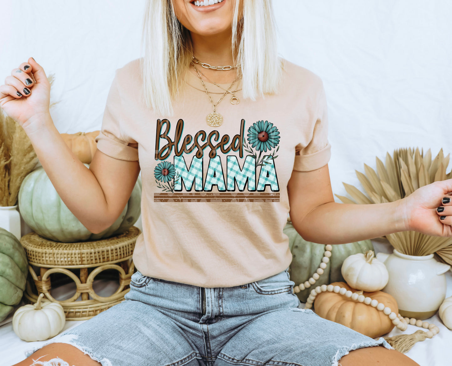 Blessed Mama DTF Transfer