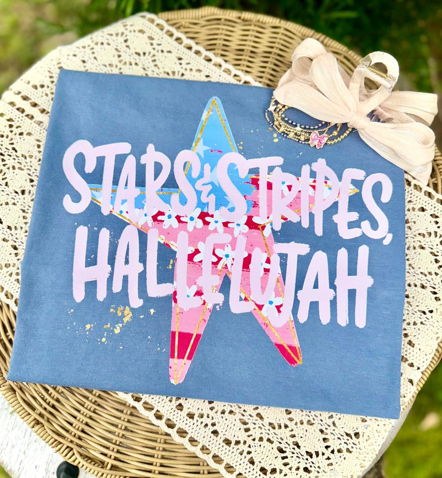 Stars Stripes Hallelujah DTF Transfer