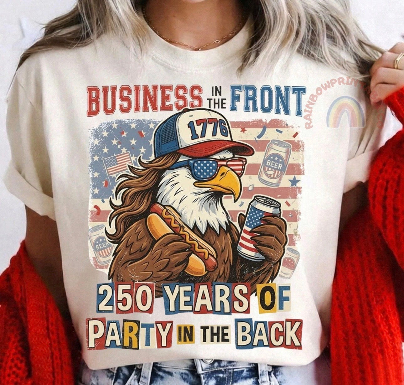 Business in the Front DTF Transfer