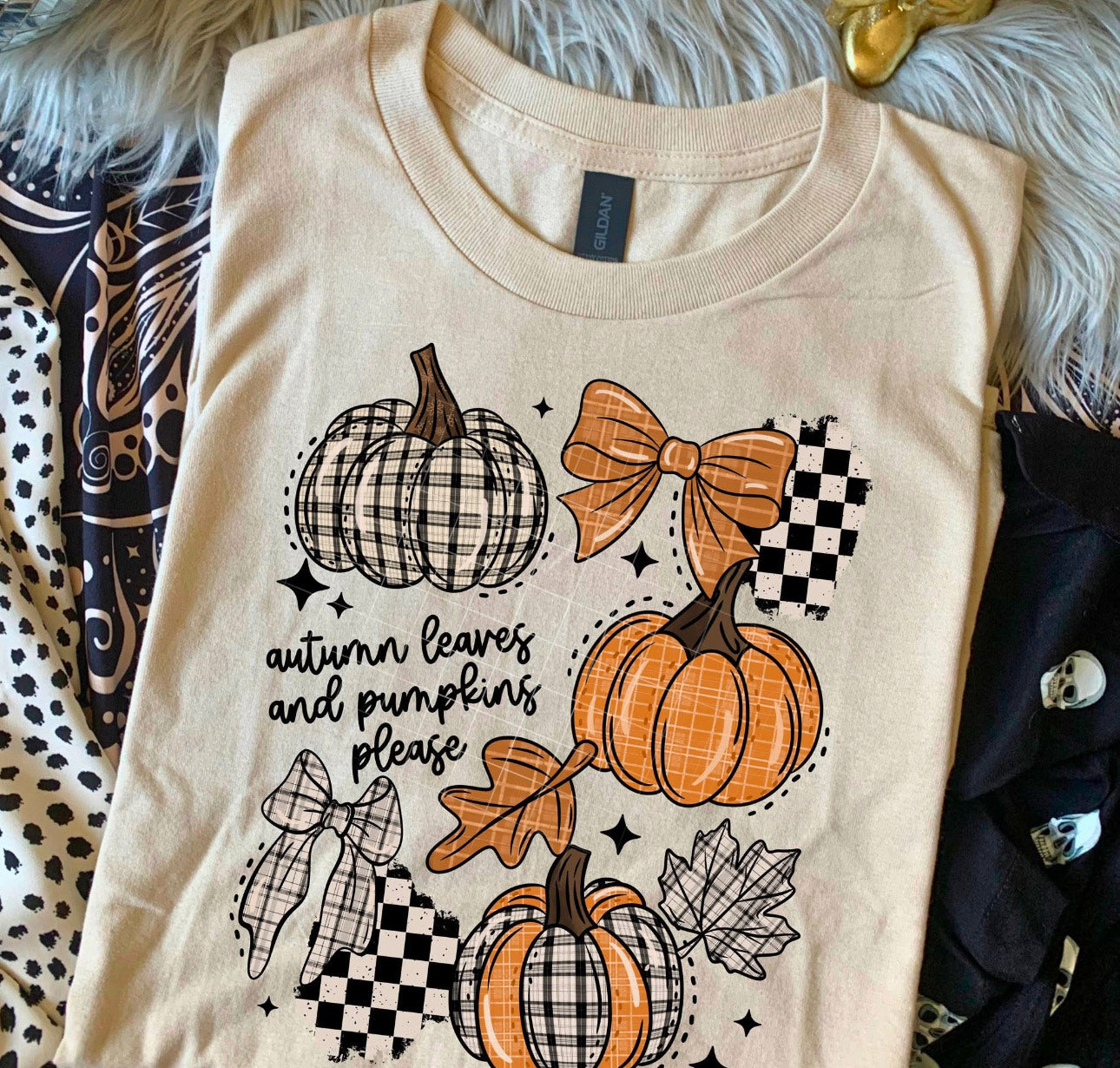Plaid Pumpkins DTF Transfer
