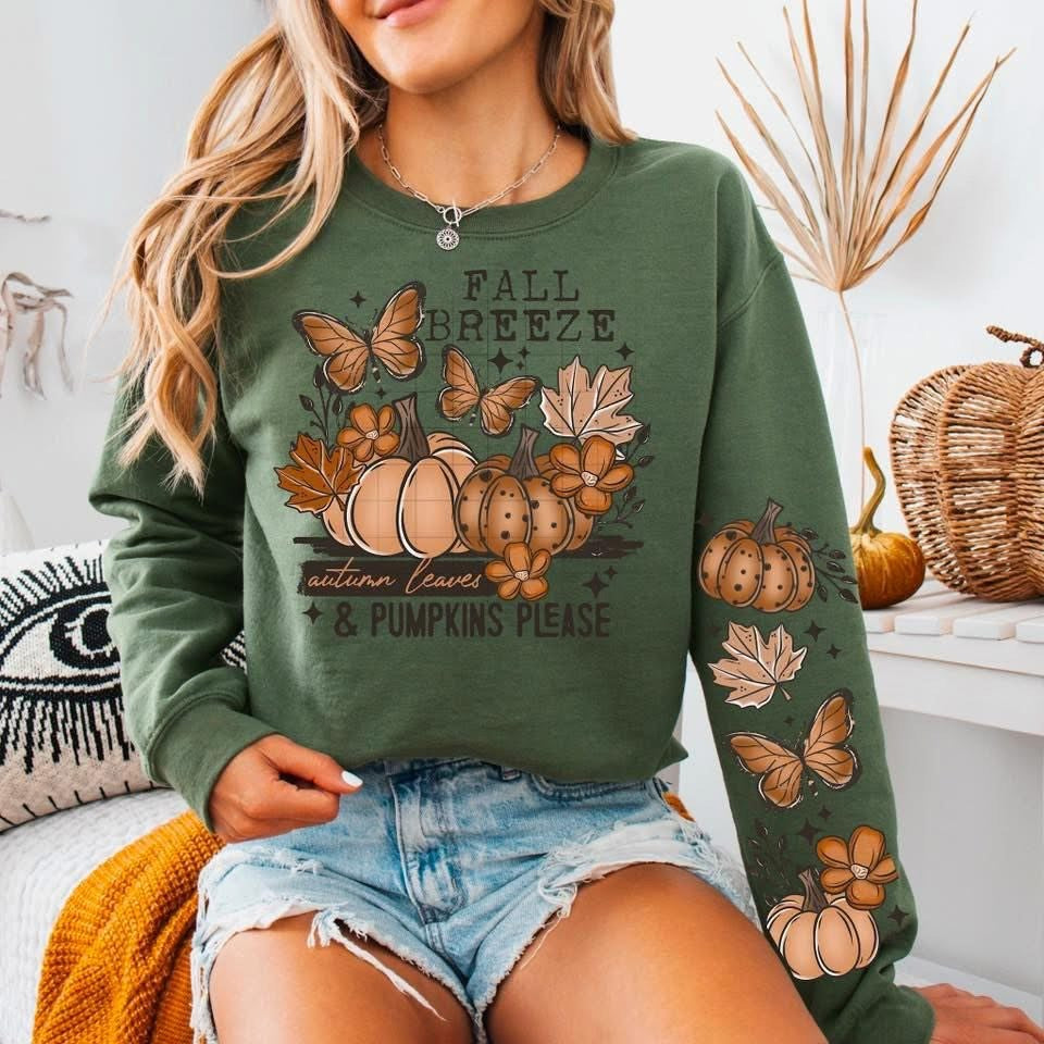 Fall Breeze DTF Transfer SLEEVE ONLY