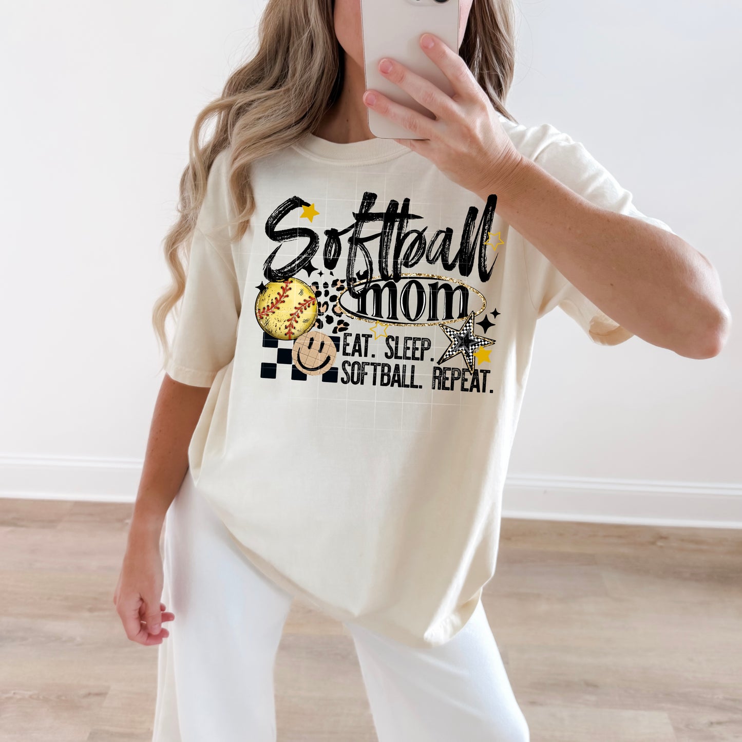 Softball Mom (Eat. Sleep. Softball. Repeat.) DTF Transfer