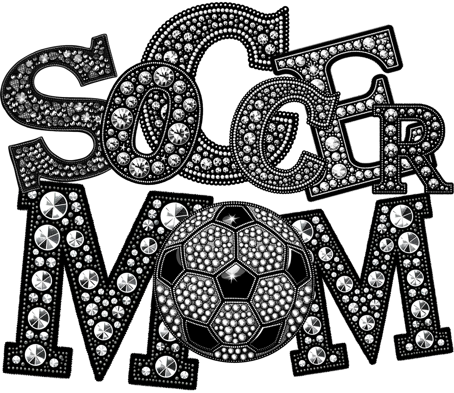 Rhinestone Soccer Mom DTF Transfer