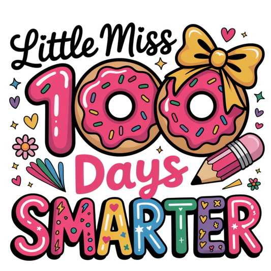 100 Days Smarter Donut DTF Transfer