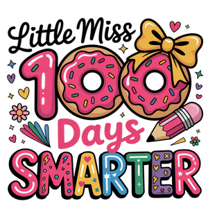 100 Days Smarter Donut DTF Transfer