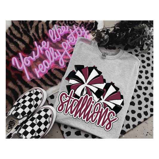Stallions Poms DTF Transfer