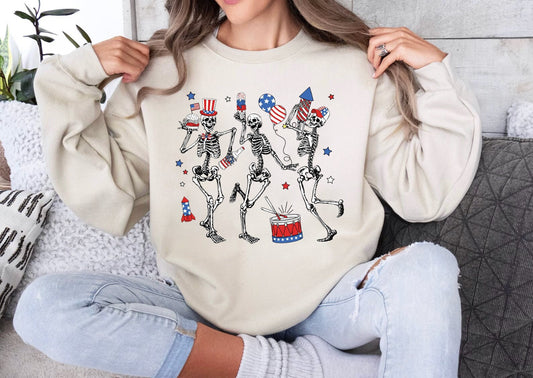 4th of July Skeletons DTF Transfer