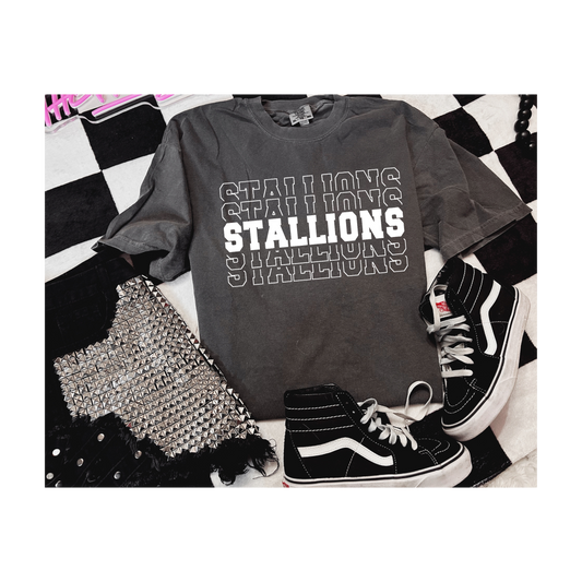 Stallions Stacked DTF Transfer