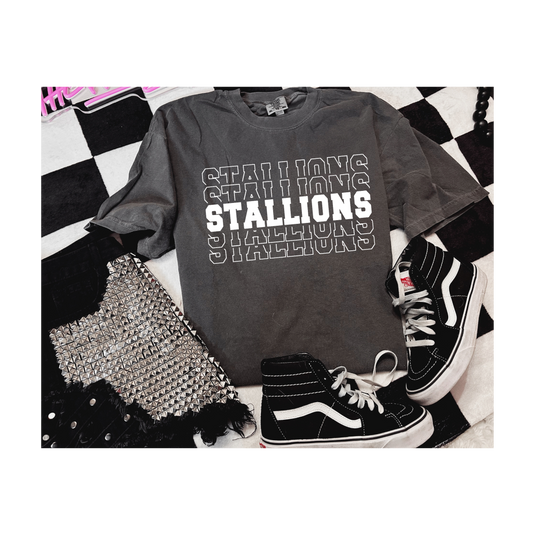 Stallions Stacked DTF Transfer