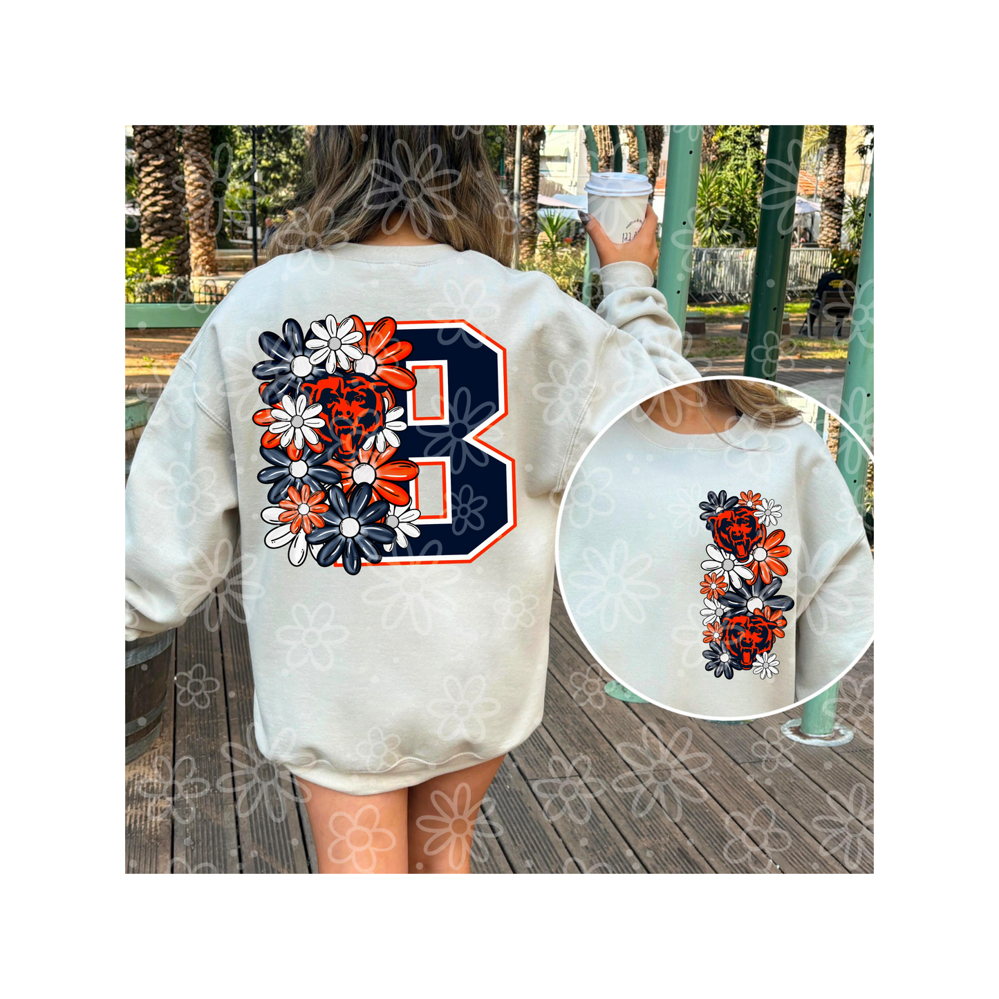 FLORAL BEARS DTF Transfer BACK ONLY