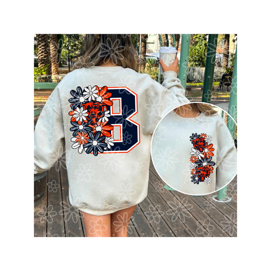 FLORAL BEARS DTF Transfer BACK ONLY