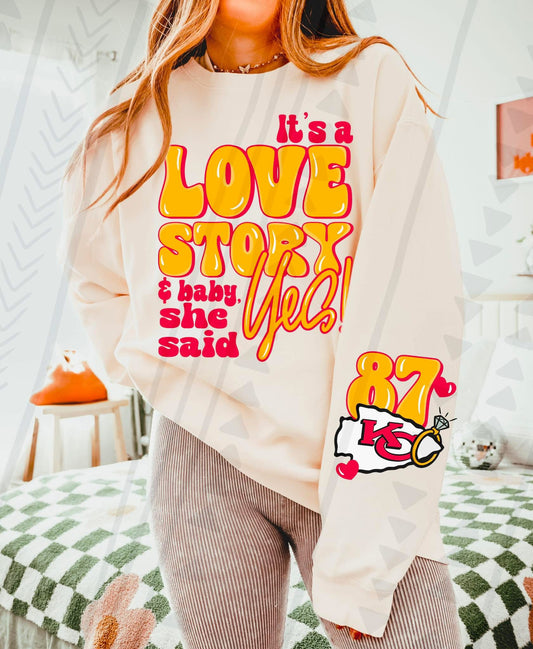 Love Story DTF Transfer Front Only