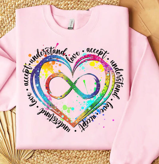Autism Infinity Heart DTF Transfer
