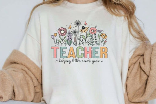 Teacher Helping Little Minds DTF Transfer