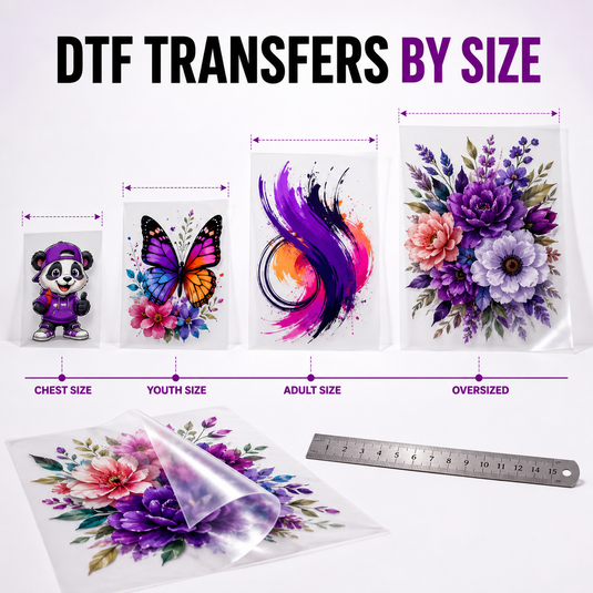 Custom DTF Transfers by Size