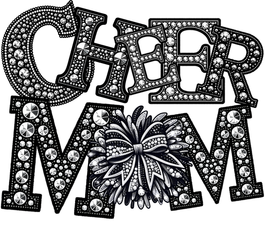 Rhinestone Cheer Mom DTF Transfer