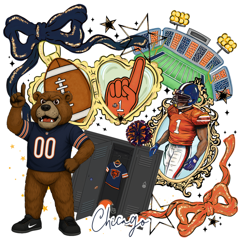 Load image into Gallery viewer, BEARS LOCKET DTF Transfer

