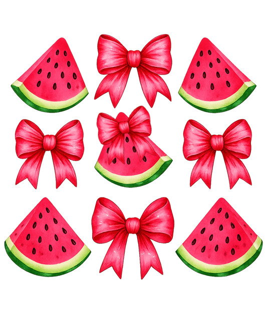 Watermelon Bows- DTF TRANSFER