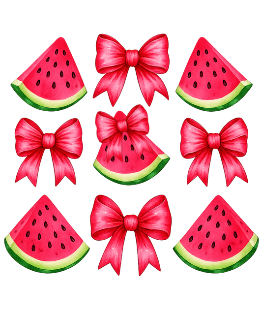 Watermelon Bows- DTF TRANSFER