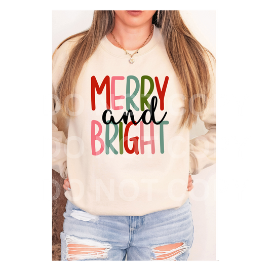 Merry and Bright - DTF TRANSFER