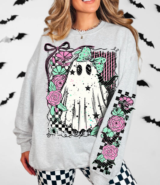 Ghost Floral DTF Transfer SLEEVE ONLY