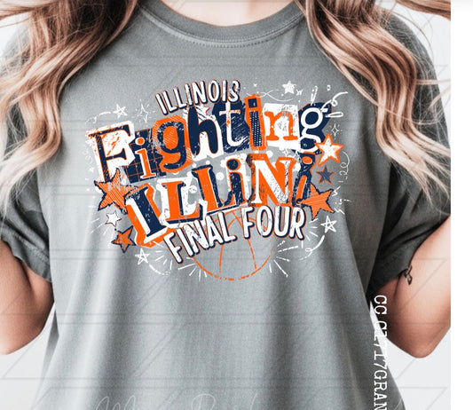 Fighting Illini DTF Transfer