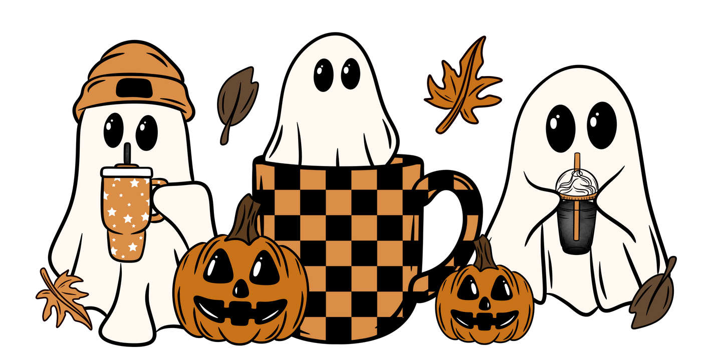 Checkered Ghosties DTF Transfer