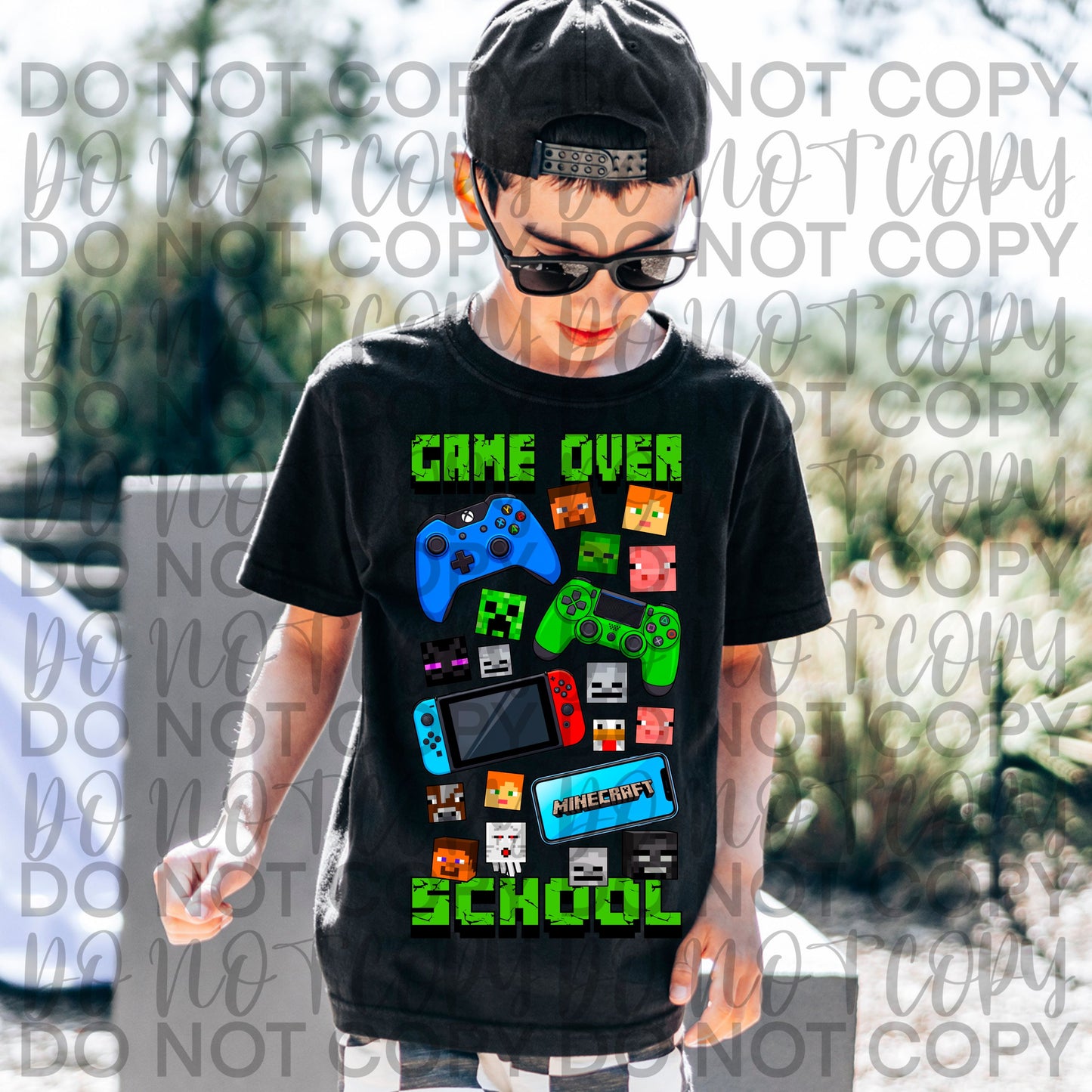 Game Over Minecraft DTF Transfer