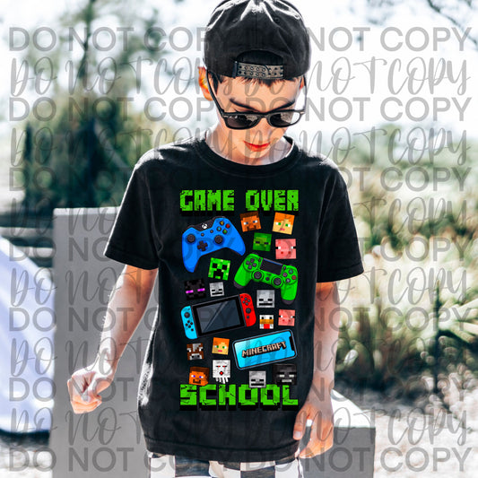 Game Over Minecraft DTF Transfer