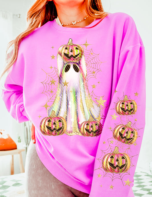 Pumpkin Ghost DTF Transfer FRONT ONLY