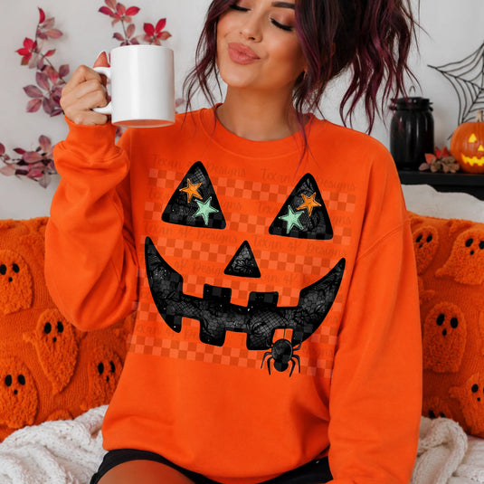 Pumpkin Face DTF Transfers