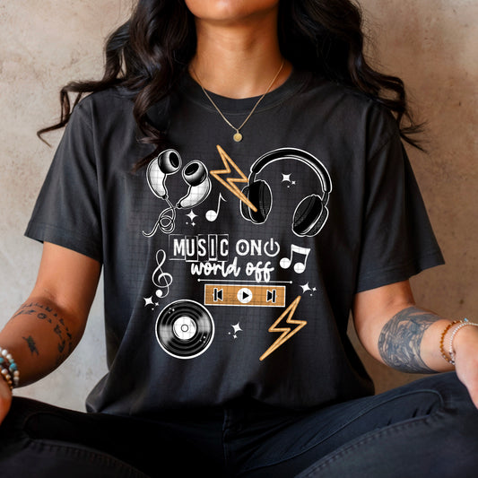 Music On World OFF DTF Transfer