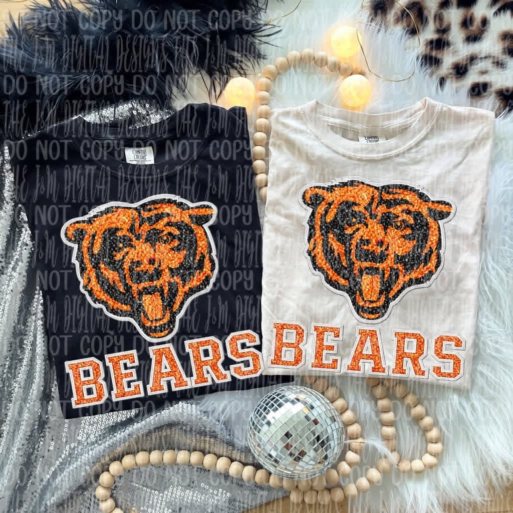 Faux Glitter Head DTF Transfer