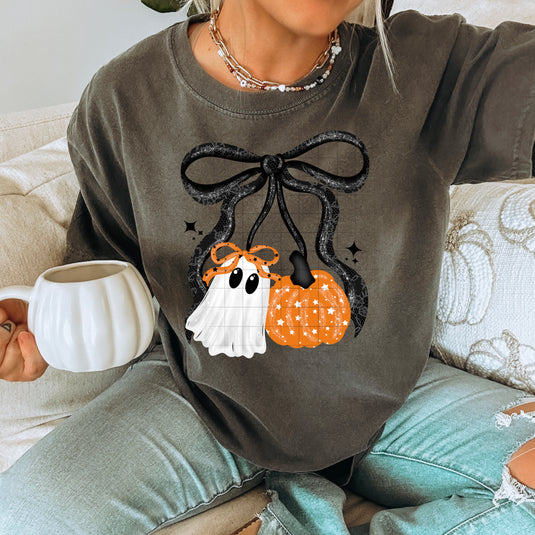 Bow Pumpkin Ghostie DTF Transfers
