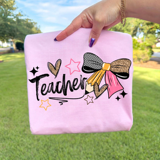 Teacher Bow DTF Transfer