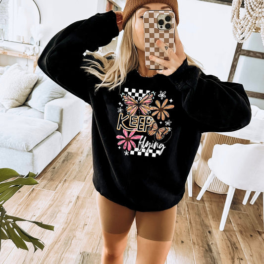 Checkered Butterflies DTF Transfer