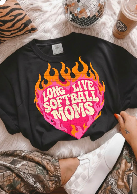 Long Live Softball Moms DTF Transfer