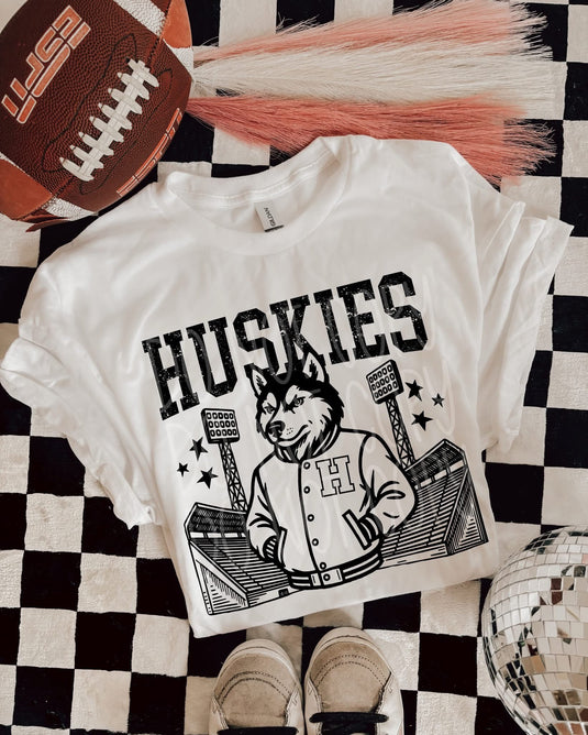 Huskies Letterman DTF Transfer