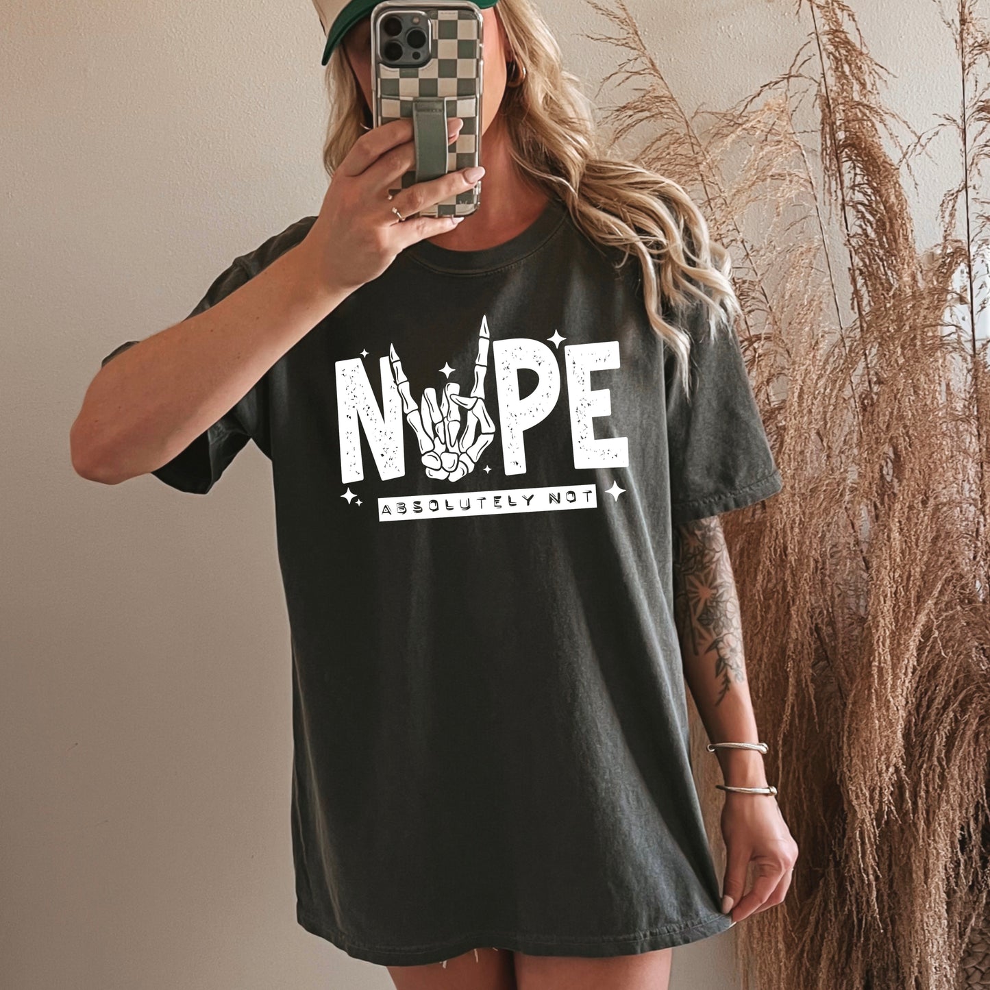 Nope White DTF Transfer