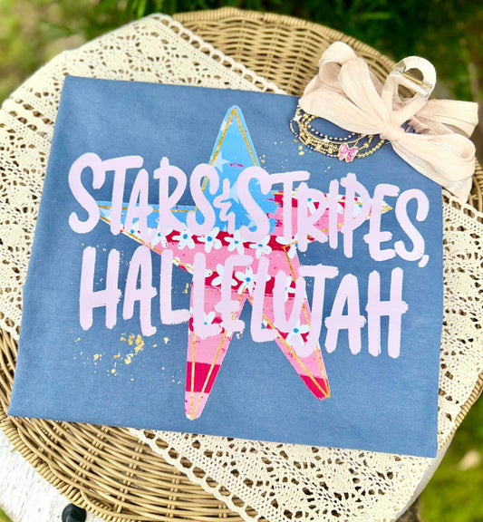 Stars Stripes Hallelujah DTF Transfer