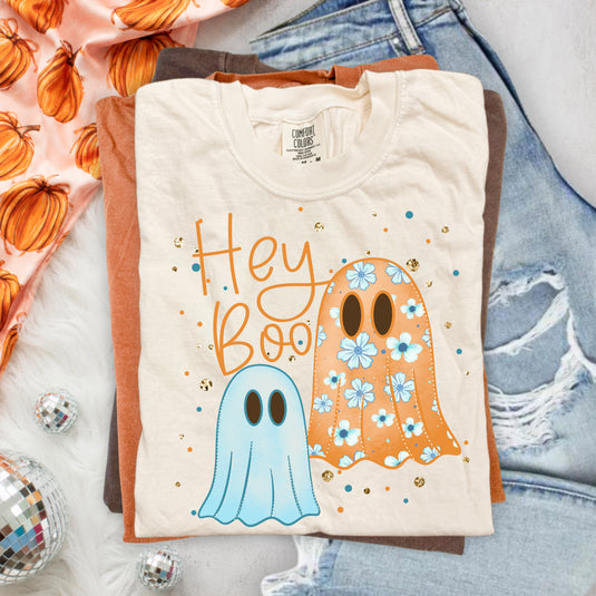 Hey Boo Ghosts DTF Transfers