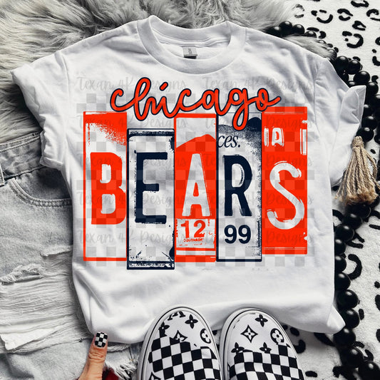 Chic Bears Plate DTF Transfer