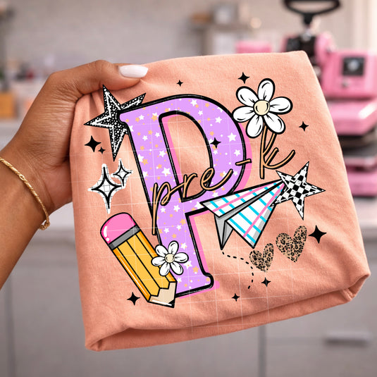 Pre-K Pink DTF Transfer